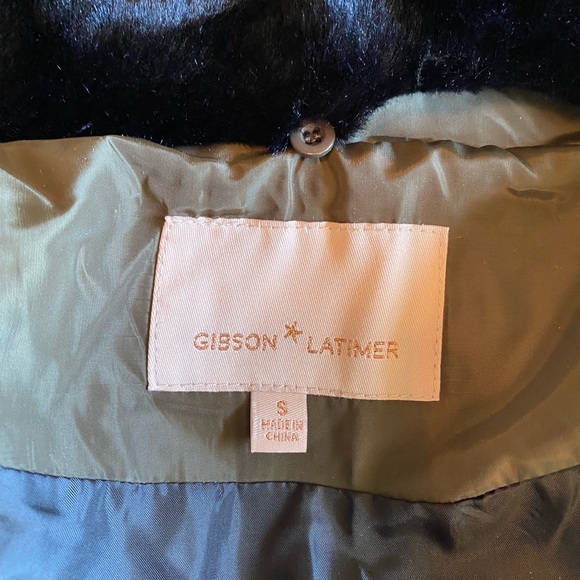 NWT Gibson Latimer Olive Color Quilted Vest with Removable Faux Fur Collar - Picture 10 of 16